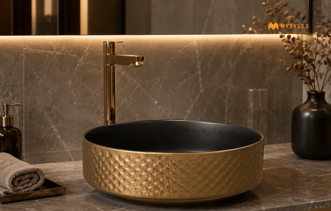 Ceramic Copper Wash Basin 